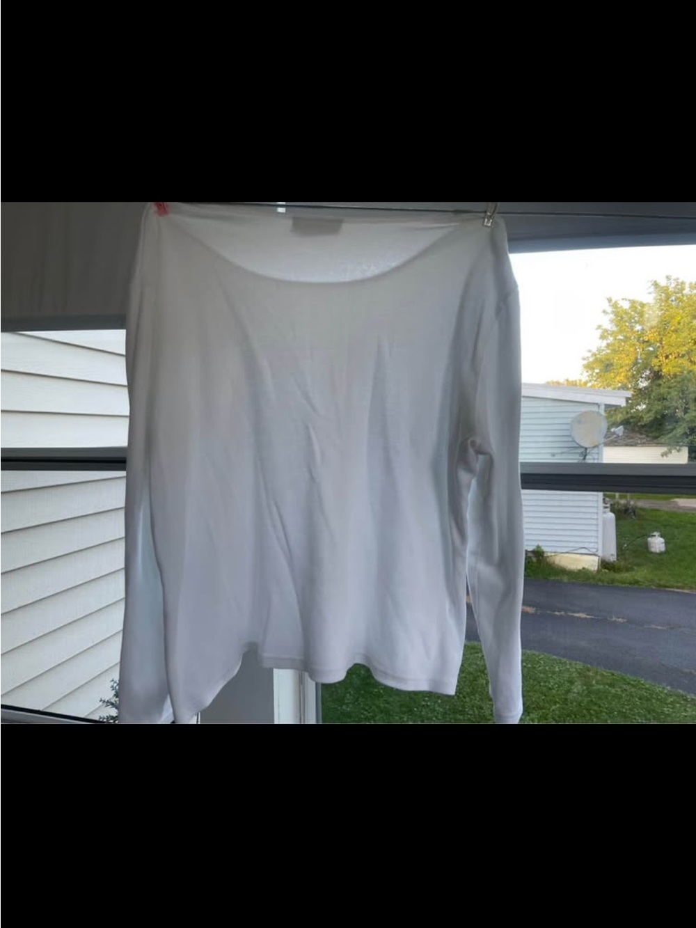 Karen Scott White Long-Sleeve Crewneck Top